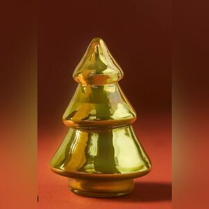 Anthropologie Mini Tree Woody Fresh Balsam & Cedarwood Glass Candle. NWT